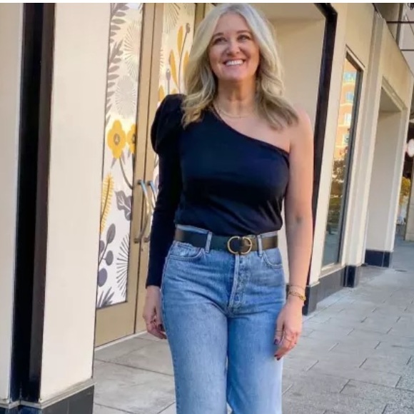 Nation LTD Sabrina One Shoulder Party Top - Picture 11 of 14